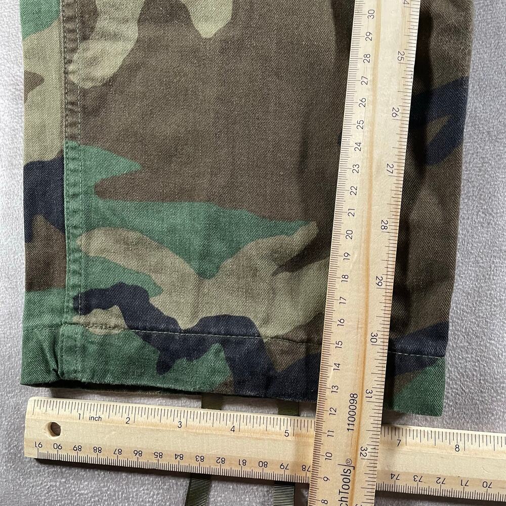 Vintage 80s 90s US Army Woodland Camo Cargo Pants Large Double Knee 29W Military - Picture 6 of 11